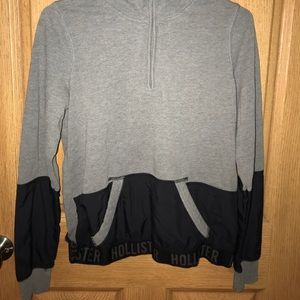hooded Hollister quarter-zip